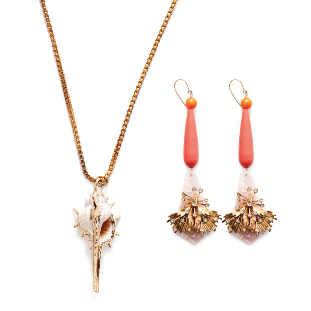 DORA MAE JEWELRY ANGELINA NECKLACE AND CELEBRATE YOUR SHINE EARRINGS