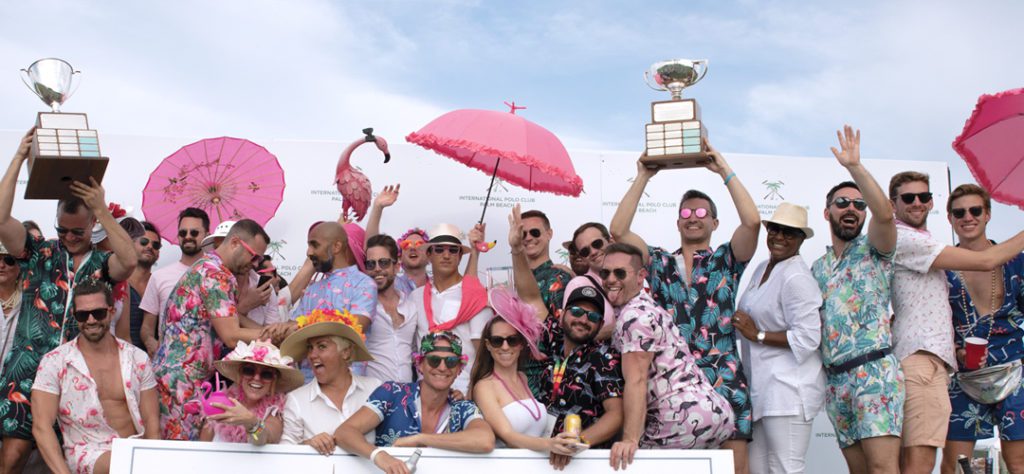 The crowd at the Palm Beach International Gay Polo Tournament