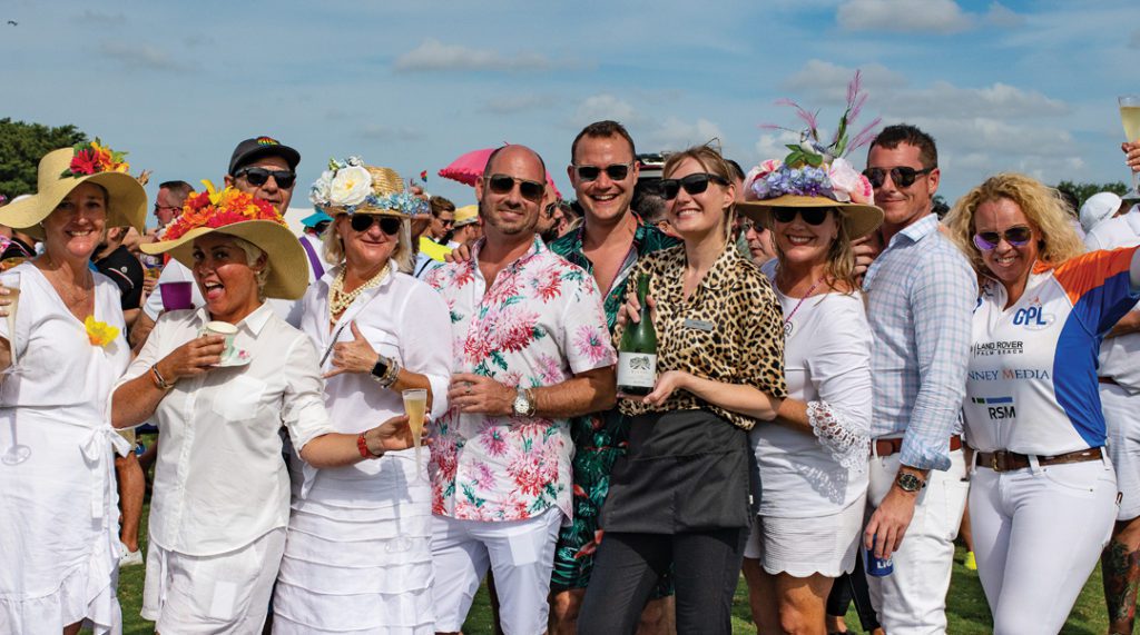 A group of attendees to the International Gay Polo Tournament