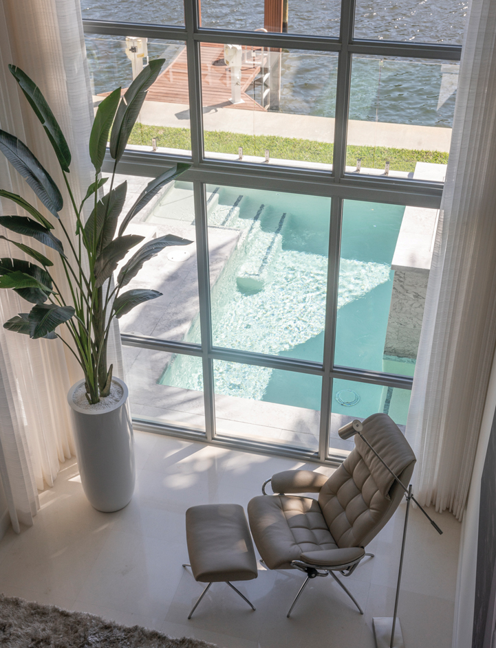 Views of a 400-square-foot plunge pool in a Fort Lauderdale home