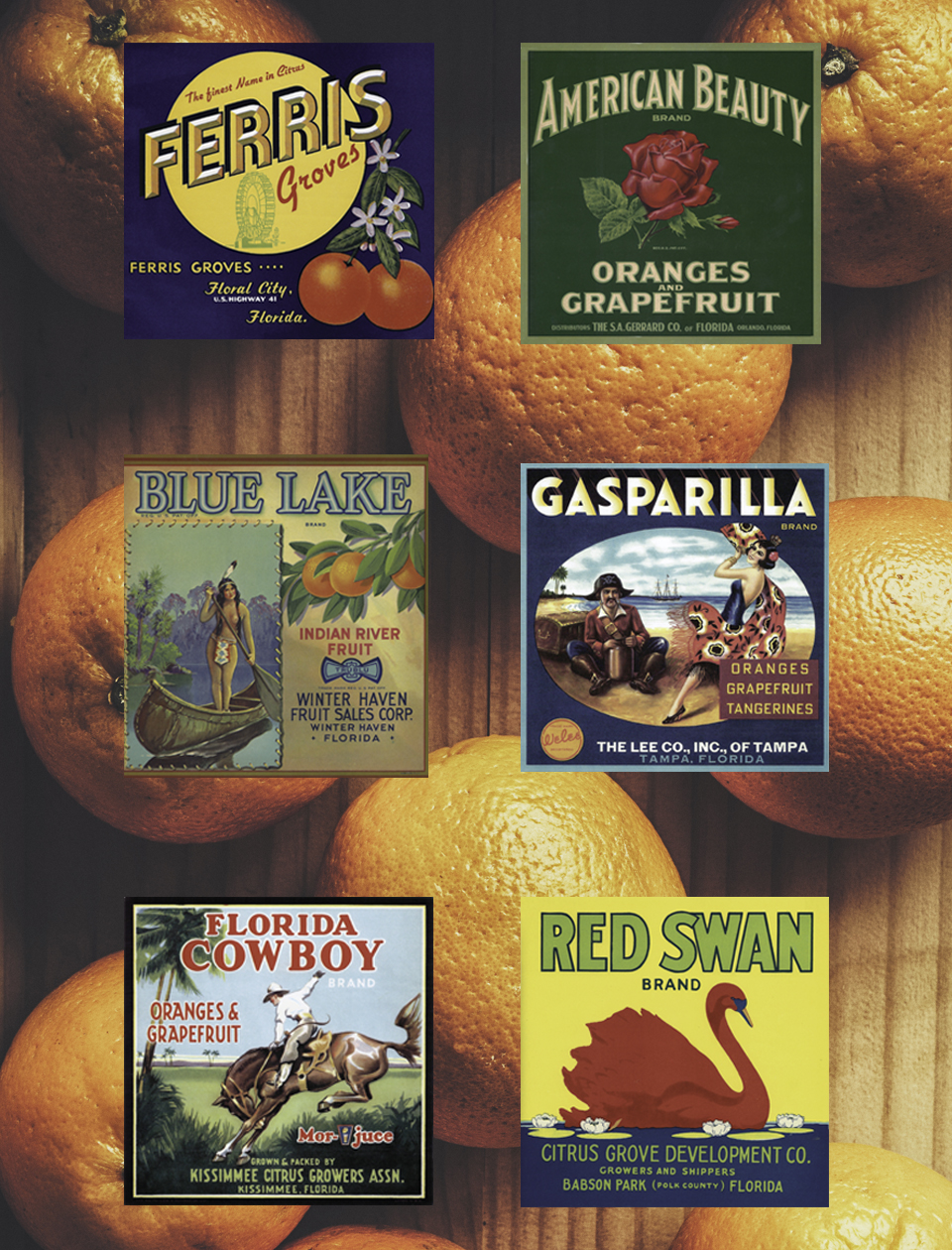 Vintage Orange crate labels; Photography by Katie Hendrick, Deane Briggs, Don Ball