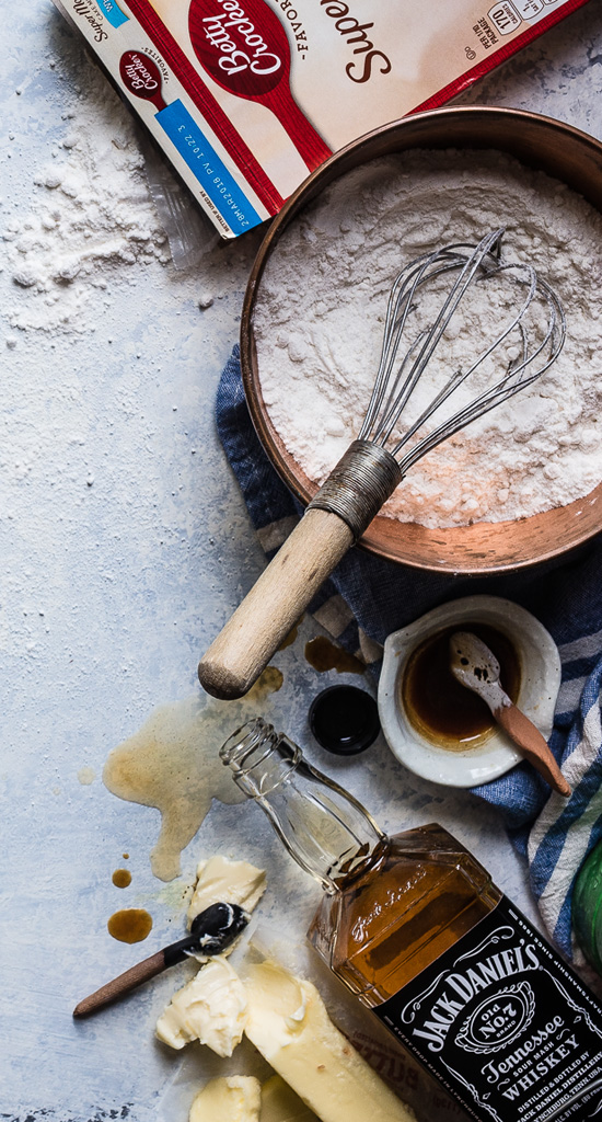 Photo of cake mix and a mixing bowl. 