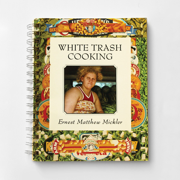 White Trash Cooking cover featuring a photo of a girl in front of watermelons. 