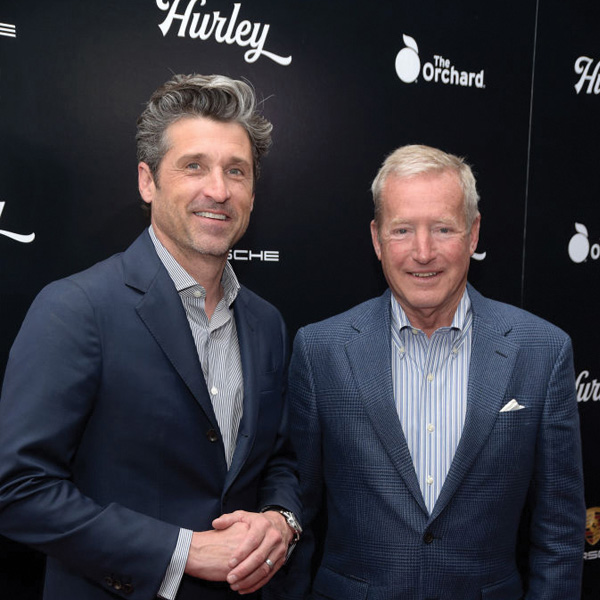 Dempsey and Haywood (right) both wear a variation of blue suits and striped button down shirts. 