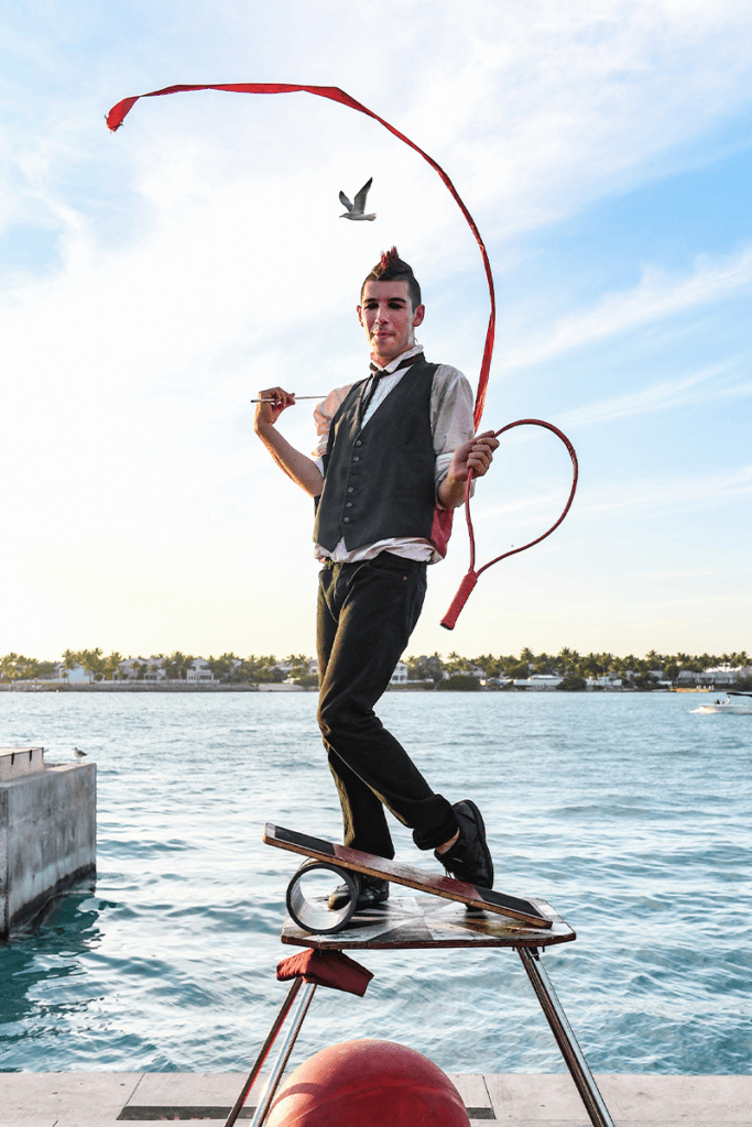 Will Flederman, "The Loud Mime" in Mallory Square, Key West